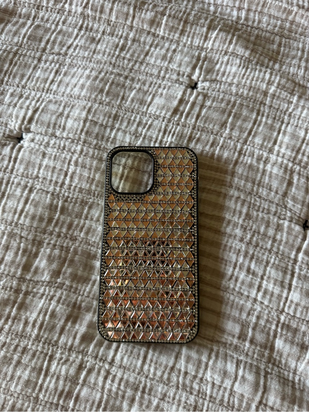 Sparkling Rose Gold Rhinestone Phone Case for iPhone